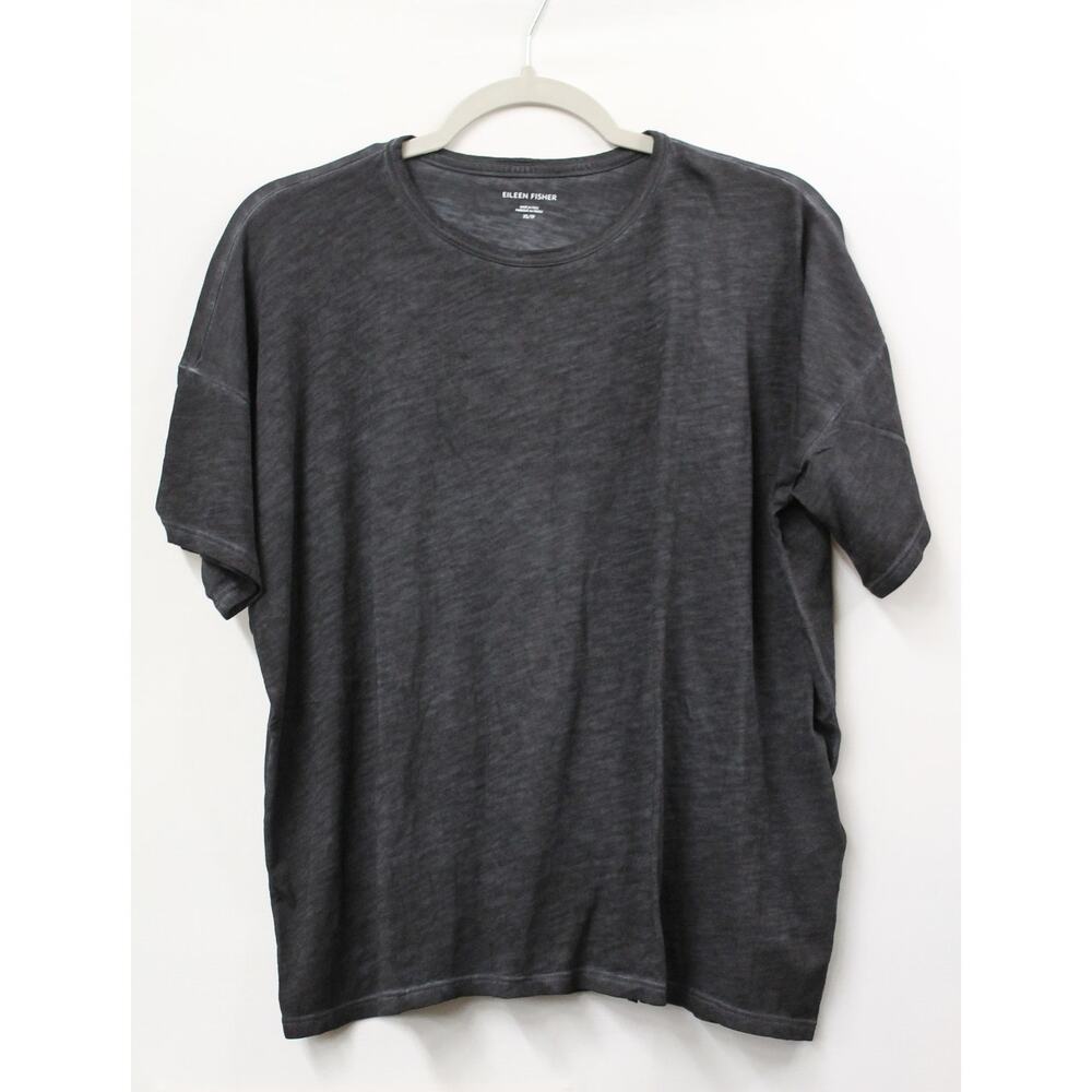 *NEW* EILEEN FISHER ORGANIC COTTON HAZY SLUB V-NECK TEE